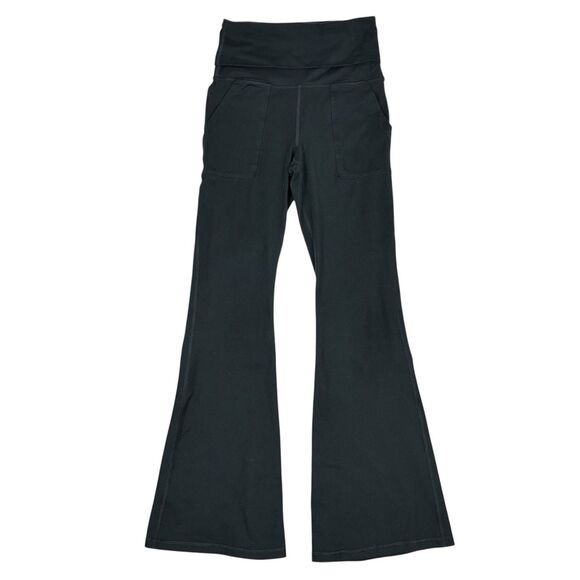 OFFLINE Aerie Hugger High Waisted Foldover Flare Legging Black Sz S Inseam 31” - Picture 1 of 7